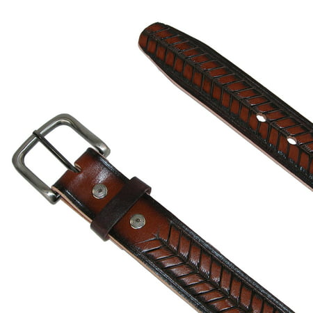 CTM Mens Leather Arrow Design Belt 